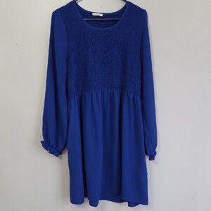 Elegant Blue Midi Dress